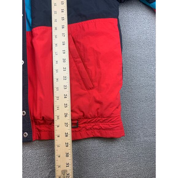 Vintage Profile Mens Extra Large Red Blue Black Ski Puffer Jacket Coat - Picture 7 of 9